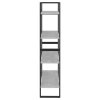 vidaXL 4-poschodová knižnica betónová sivá 80x30x140 cm drevotrieska