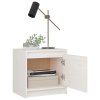 vidaXL Nočné stolíky 2 ks biele 40x30,5x40 cm borovicový masív
