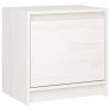 vidaXL Nočné stolíky 2 ks biele 40x30,5x40 cm borovicový masív
