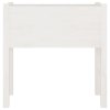 vidaXL Záhradné kvetináče 2 ks biele 70x31x70 cm borovicový masív