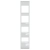 vidaXL Knižnica/deliaca stena biela 80x30x160 cm drevotrieska
