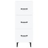 vidaXL Komoda biela 34,5x34x90 cm spracované drevo