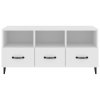 vidaXL TV stolík biely 102x35x50 cm spracované drevo