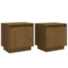 vidaXL Nočné stolíky 2 ks medovo-hnedé 40x30x40 cm borovicové drevo