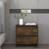 vidaXL Nočné stolíky 2 ks údený dub 45x34,5x44,5 cm drevotrieska
