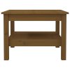 vidaXL Konferenčný stolík medovo-hnedý 55x55x40 cm borovicový masív