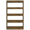 vidaXL Knižnica/deliaca stena tmavý dub 80x30x135 cm drevotrieska