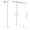 vidaXL Komoda dymový dub 70x34x90 cm spracované drevo