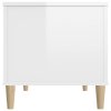 vidaXL Konferenčný stolík lesklý biely 90x44,5x45 cm spracované drevo