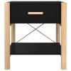 vidaXL Nočné stolíky 2 ks čierne 42x38x45 cm spracované drevo
