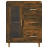 vidaXL Komoda dymový dub 69,5x34x90 cm kompozitné drevo