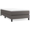 vidaXL Rám na boxspring posteľ, sivý 90x200 cm, umelá koža