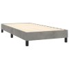 vidaXL Posteľný rám na boxspring bledosivý 80x200 cm, zamat