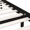 vidaXL Posteľný rám, čierny, borovica 75x190 cm, 2FT6 malé jednolôžko