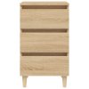 vidaXL Nočný stolík nohy z masívneho dreva dub sonoma 40x35x69 cm