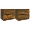 vidaXL Nočné stolíky 2 ks údený dub 50x39x43,5 cm spracované drevo