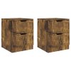 vidaXL Nočné stolíky 2 ks údený dub 40x40x50 cm drevotrieska