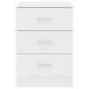 vidaXL Nočný stolík, biely 38x35x56 cm, kompozitné drevo