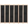 vidaXL 6-panelový paraván čierny 240x170x4 cm látkový