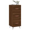 vidaXL Komoda hnedý dub 34,5x34x90 cm spracované drevo