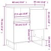 vidaXL Komoda sivý dub sonoma 60x35x70 cm spracované drevo
