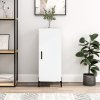 vidaXL Komoda biela 34,5x34x90 cm spracované drevo