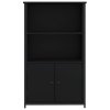 vidaXL Vysoká skrinka čierna 62x32x103,5 cm kompozitné drevo