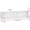 vidaXL Vyvýšený záhon s dizajnom plotu biely 200x50x50 cm borovica