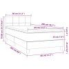 vidaXL Posteľný rám boxspring s matracom čierny 80x200 cm látka