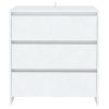 vidaXL Komoda biela 70x41x75 cm drevotrieska