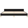 vidaXL Posteľný rám s čelom čierny 200x200 cm látka