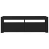 vidaXL TV skrinka s LED svetlami čierna 120x35x40 cm