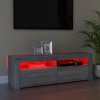 vidaXL TV skrinka s LED, sivý dub sonoma 120x35x40 cm