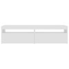 vidaXL TV skrinky 2 ks s LED svetlami biele 75x35x40 cm