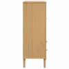 vidaXL Vysoká skrinka SENJA, ratanová hnedá 90x40x112 cm, borovica