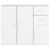 vidaXL Komoda biela 91x29,5x75 cm spracované drevo