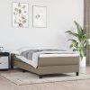 vidaXL Posteľný rám boxsping s matracom sivohnedý 90x200 cm látka