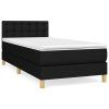 vidaXL Posteľný rám boxspring s matracom čierny 80x200 cm látka