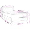 vidaXL Posteľný rám boxspring s matracom čierny 80x200 cm látka