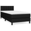 vidaXL Posteľný rám boxspring s matracom čierny 80x200 cm látka