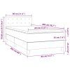 vidaXL Posteľný rám boxspring s matracom čierny 80x200 cm látka