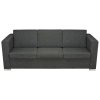 vidaXL 3-miestna pohovka, látka, tmavosivá