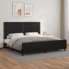 vidaXL Posteľný rám s čelom čierny 200x200 cm umelá koža