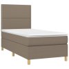 vidaXL Posteľný rám boxspring s matracom sivohnedý 90x190 cm látka