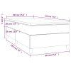 vidaXL Posteľný rám boxspring s matracom krémový 90x190 cm látka