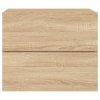 vidaXL Nástenné nočné skrinky s LED osvetlením 2 ks dub sonoma