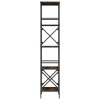 vidaXL Knižnica, 5 políc, tmavý dub 59x35x171 cm, kompozitné drevo