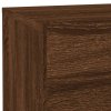 vidaXL Nočný stolík s LED svetlami hnedý dub 70x36x40,5 cm
