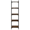 vidaXL Knižnica, 5 políc, tmavý dub 40x30x154 cm, kompozitné drevo