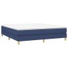 vidaXL Posteľný rám boxspring s matracom modrý 160x200 cm látka